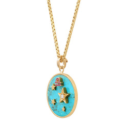Large Turquoise Zodiac Necklace - (By Special Order)