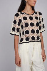 Amira Top - White / Black