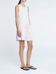 Drawstring Pleat Front Short - Blush Pink