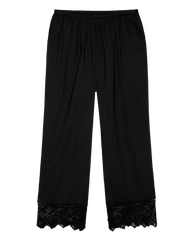 The Rosette Crochet Pant - Black