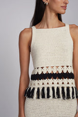 Zelda Tank - Ivory / Black