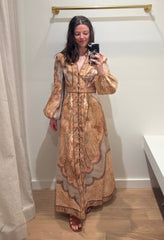 Wanderlust Plunge Midi Dress - Tapestry