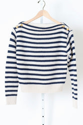 Tandy Sweater - Ivory/Marine Stripe
