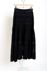 Annisa Eyelet Knit Skirt - Noir