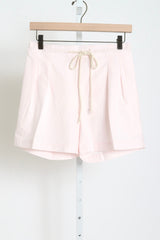 Drawstring Pleat Front Short - Blush Pink