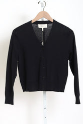 The Shrunken V-Neck Cardigan - Black
