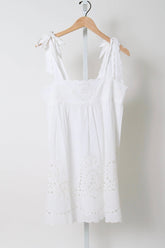 Baby Doll Dress - White/White
