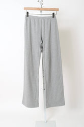 The Pointelle Simple Crop Pant - Heather Grey