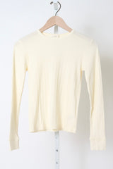 The Pointelle Long Sleeve - Creme