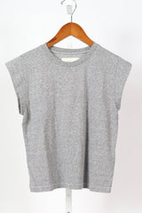 The Peak Shoulder Tee - Heather Grey
