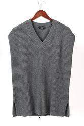 Light Cardigan Stitch Vest - Smoke