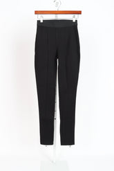 Zip Layering Pant - Black Ponte