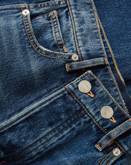 Taylor Crossover-Waistband Wide-Leg Jean - City Lights