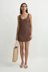 Evie Mini Dress - Chocolate / Vanilla