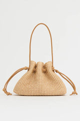Drawstring Pouchette - Natural