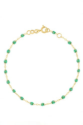 7.5" Classic Gigi Bracelet - Mint + Yellow Gold