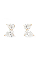 2 Diamond Petal Posts - Lab Grown - 14K Yellow Gold (By Special Order)