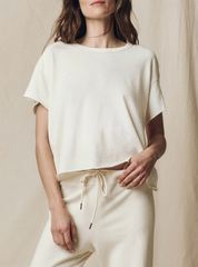 The Crop Tee - Washed White
