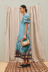 Georgie Midi Dress - Blue Multi