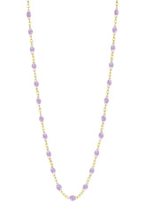 16.5" Classic Gigi Necklace - Lilac + 14K Yellow Gold