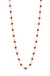 16.5" Classic Gigi Necklace - Ruby + Yellow Gold