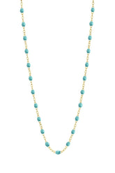 16.5" Classic Gigi Necklace - Turquoise Green + Yellow Gold