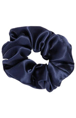 Large Scrunchie - Silk Charmeuse - Silk Charmeuse Navy