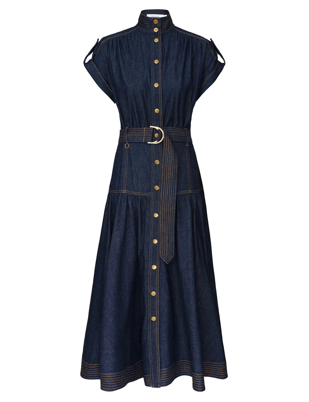 Denim Midi Dress - Harbour Blue