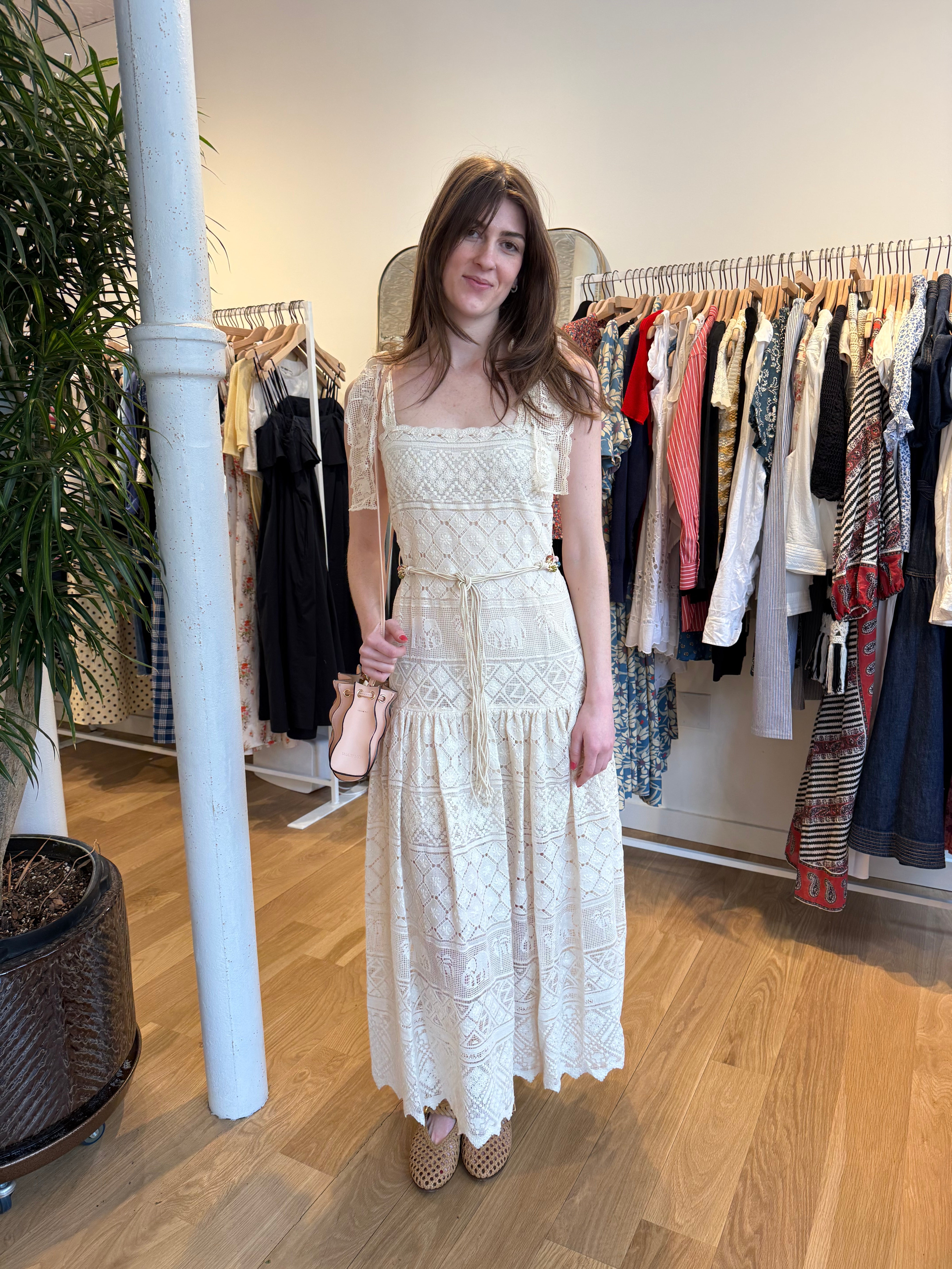 Indra Lace Maxi Dress - Tea