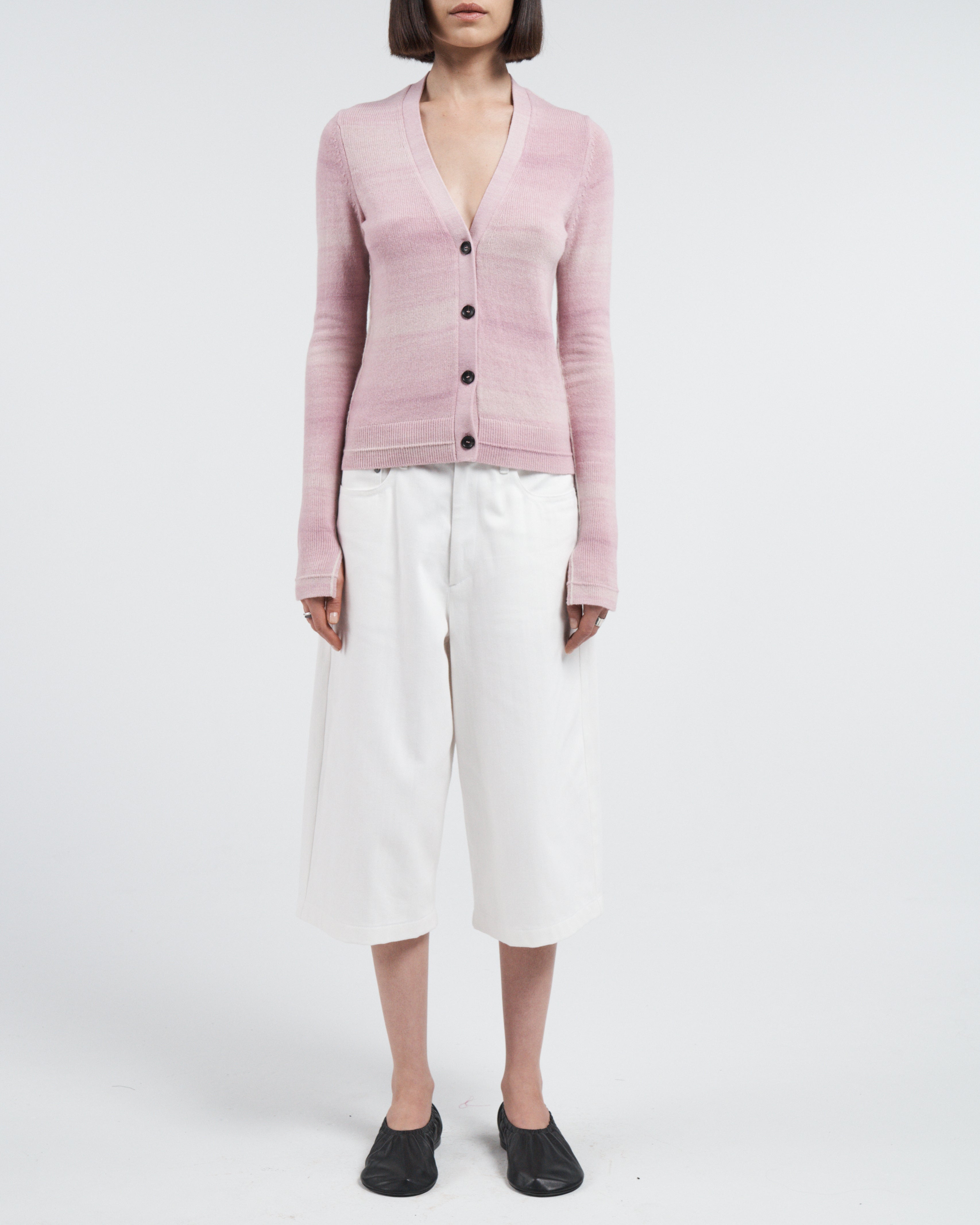 Featherweight Slim Cardigan - Space Dye Pink