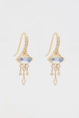 Moonstone Marquise & Diamonds Earrings