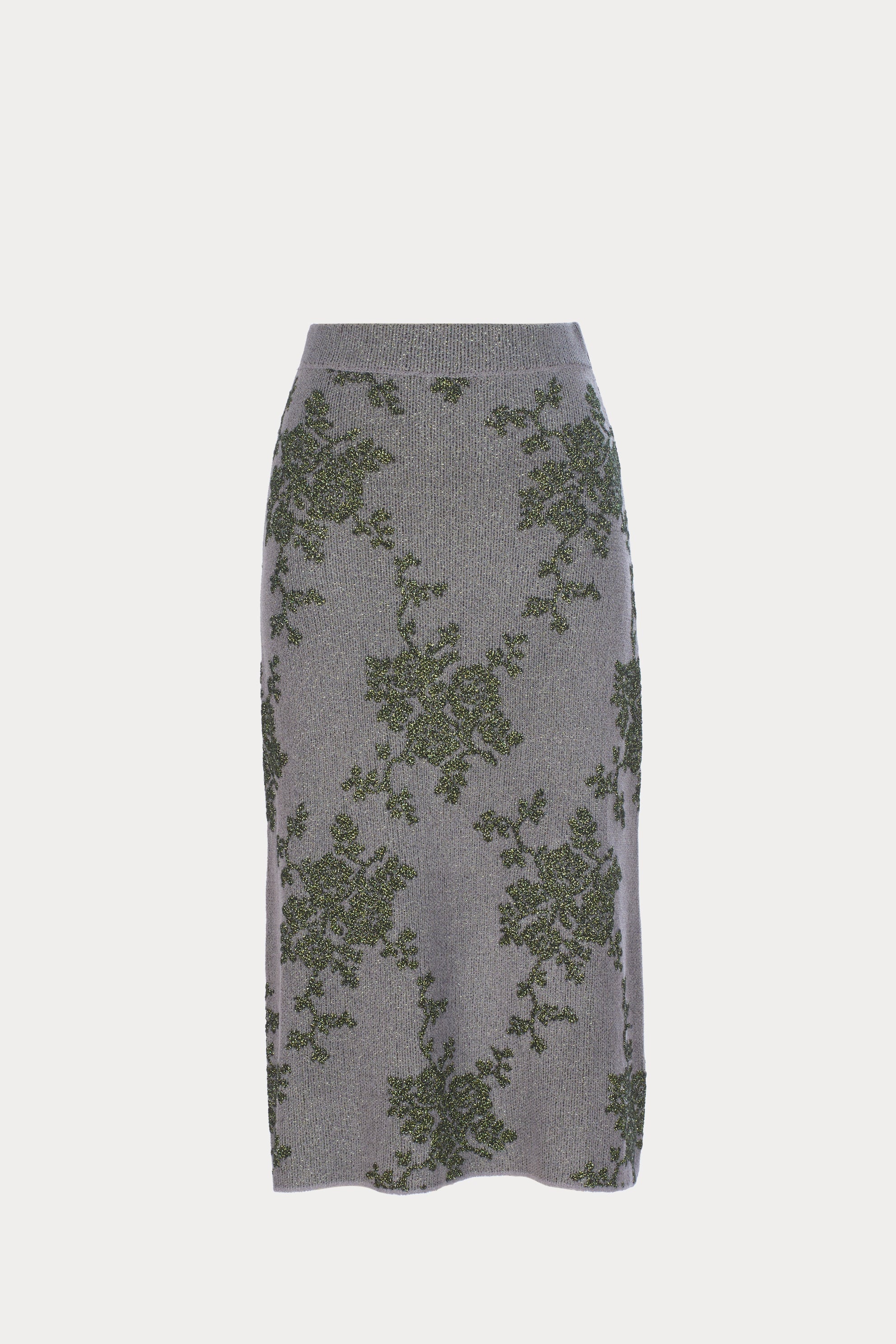 Broccada Skirt - Dove-Green