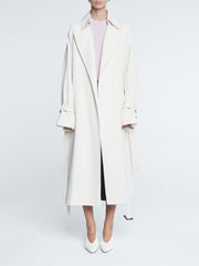 Cape Trench Coat - Ivory