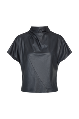 Mock Neck Tee - Midnight