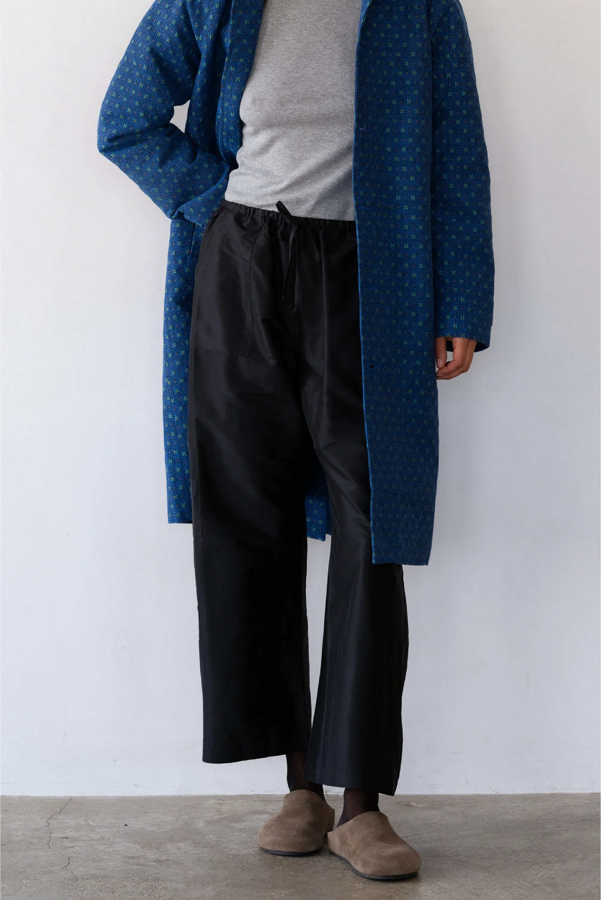 The Taffeta Drawstring Cargo Pant - Jet