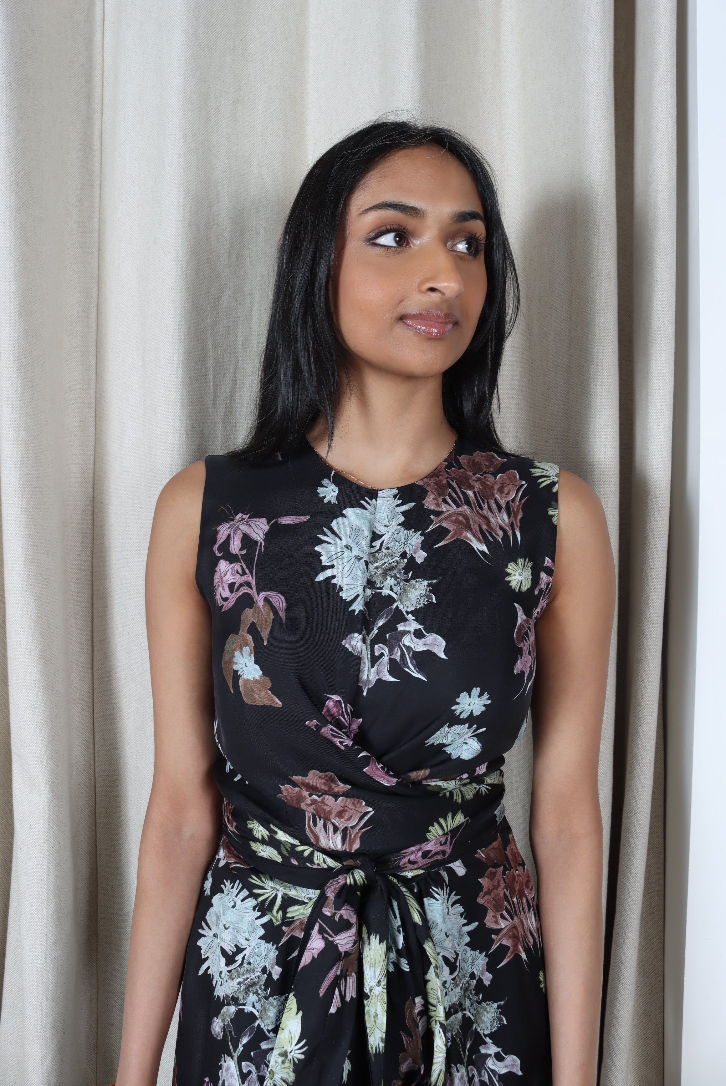 Penny Dress - Black Flowers
