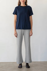 The Pointelle Simple Crop Pant - Heather Grey