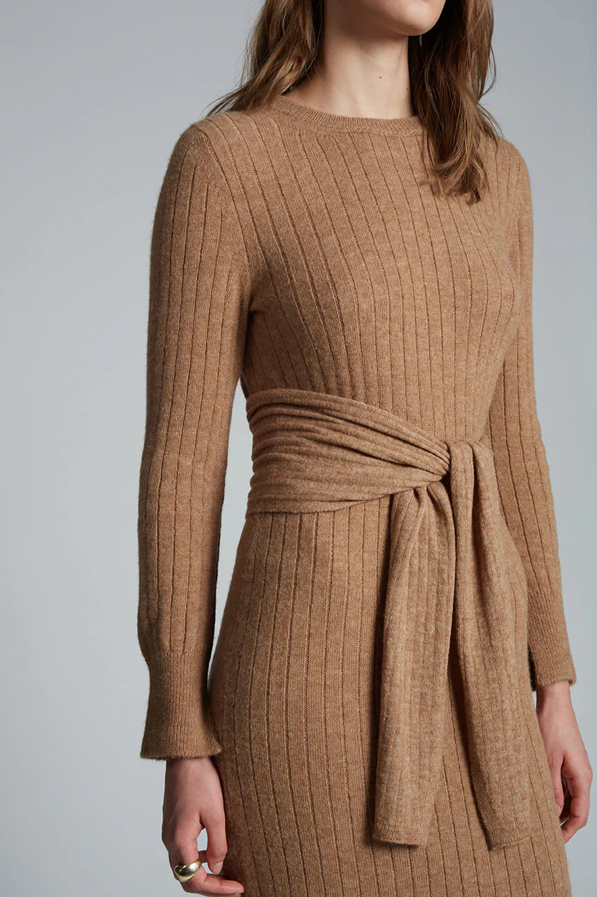Helene Sweater Dress - Camel