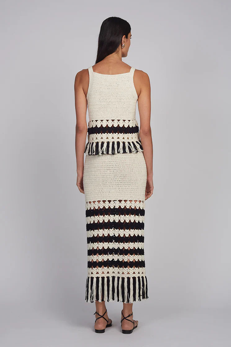 Zelda Tank - Ivory / Black