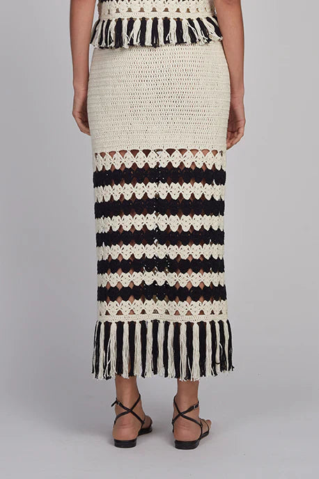 Tianna Skirt - Ivory / Black