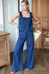 Tulip Trouser - Indigo Hemp Organic