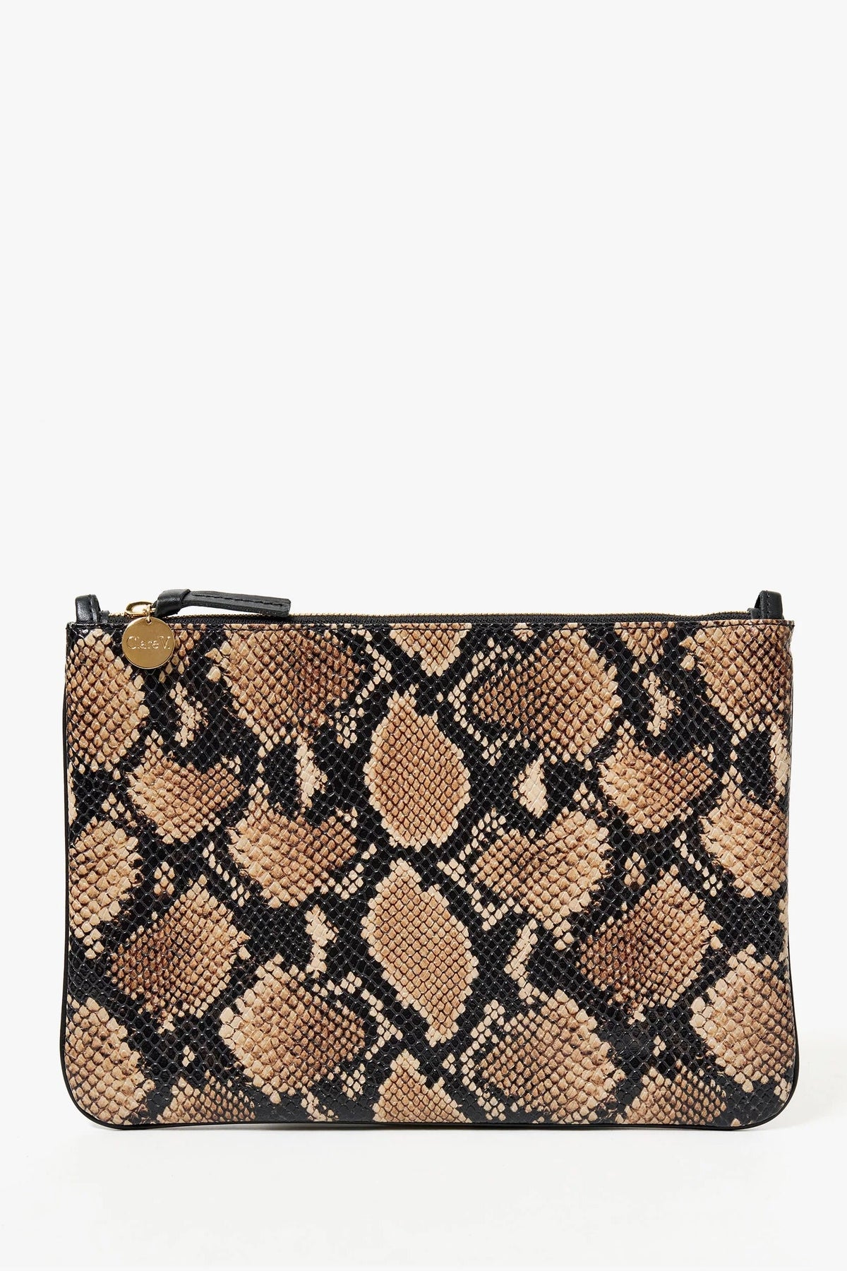 Flat Clutch w/ Tabs - Tan Desert Snake