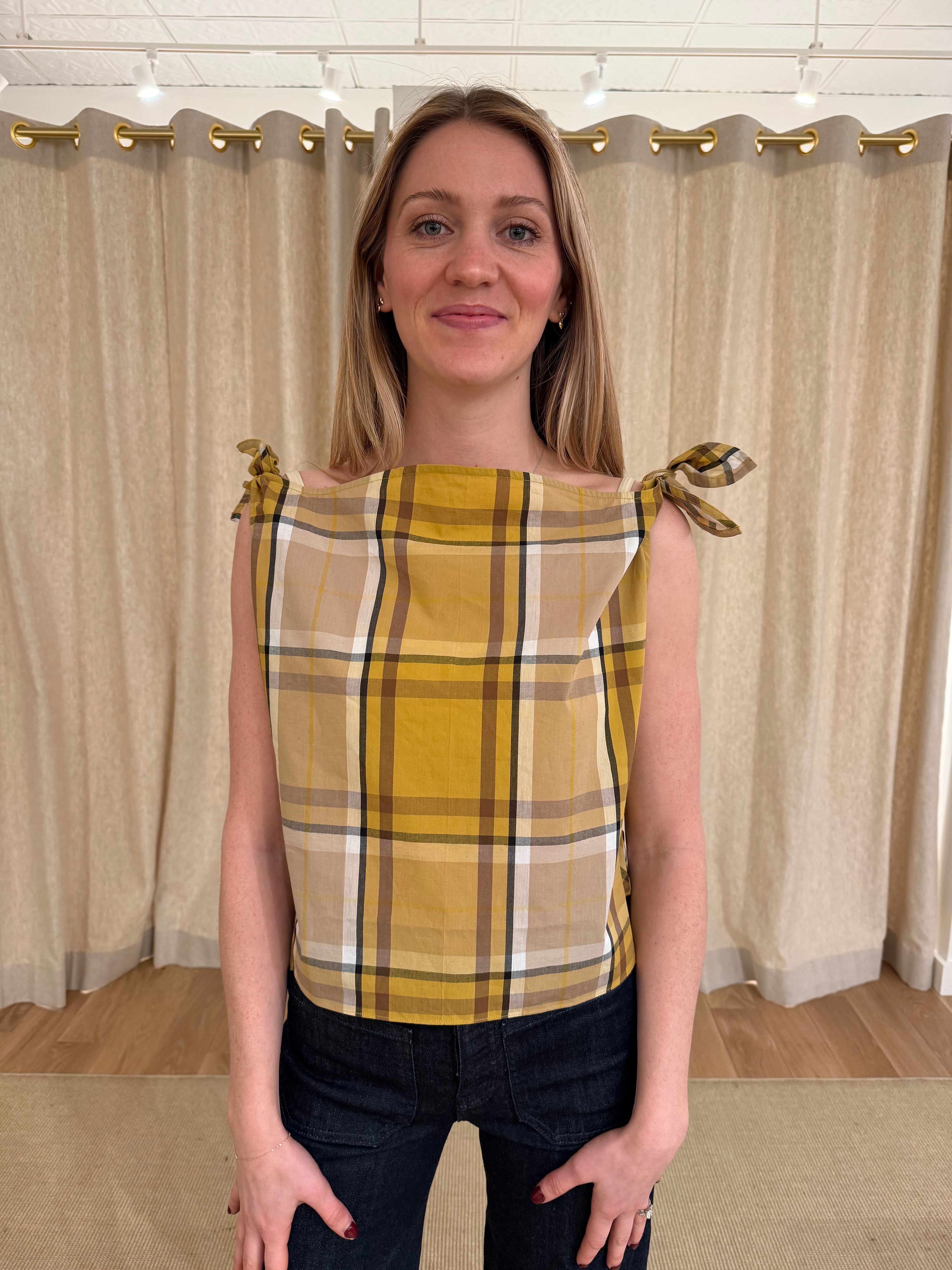 Copeland Plaid Top - Yellow