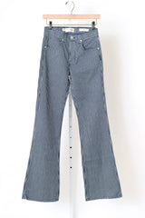 Celia Striped Jeans - Railroad Stripe Rinse