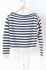 Tandy Sweater - Ivory/Marine Stripe