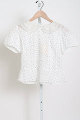 Oleta Top - Salt Flock (By Phone Order Only)