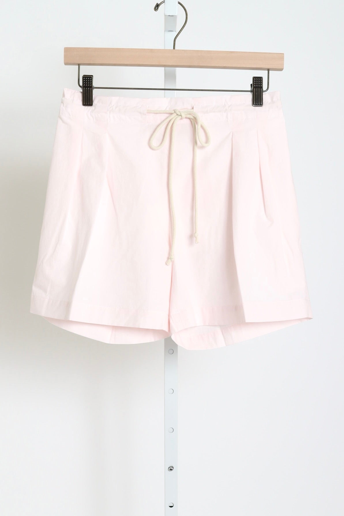 Drawstring Pleat Front Short - Blush Pink