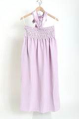 Empire Halter Dress - Powder Pink