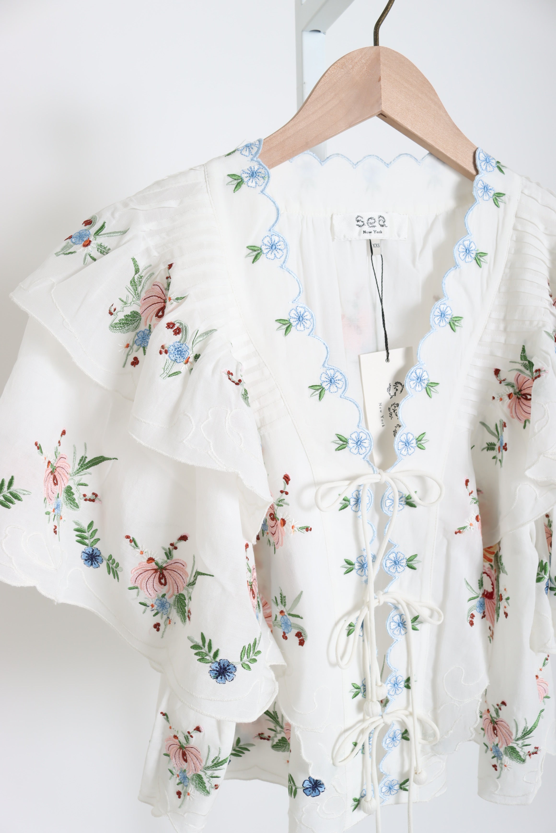 Serafina Embroidery Top - Cream