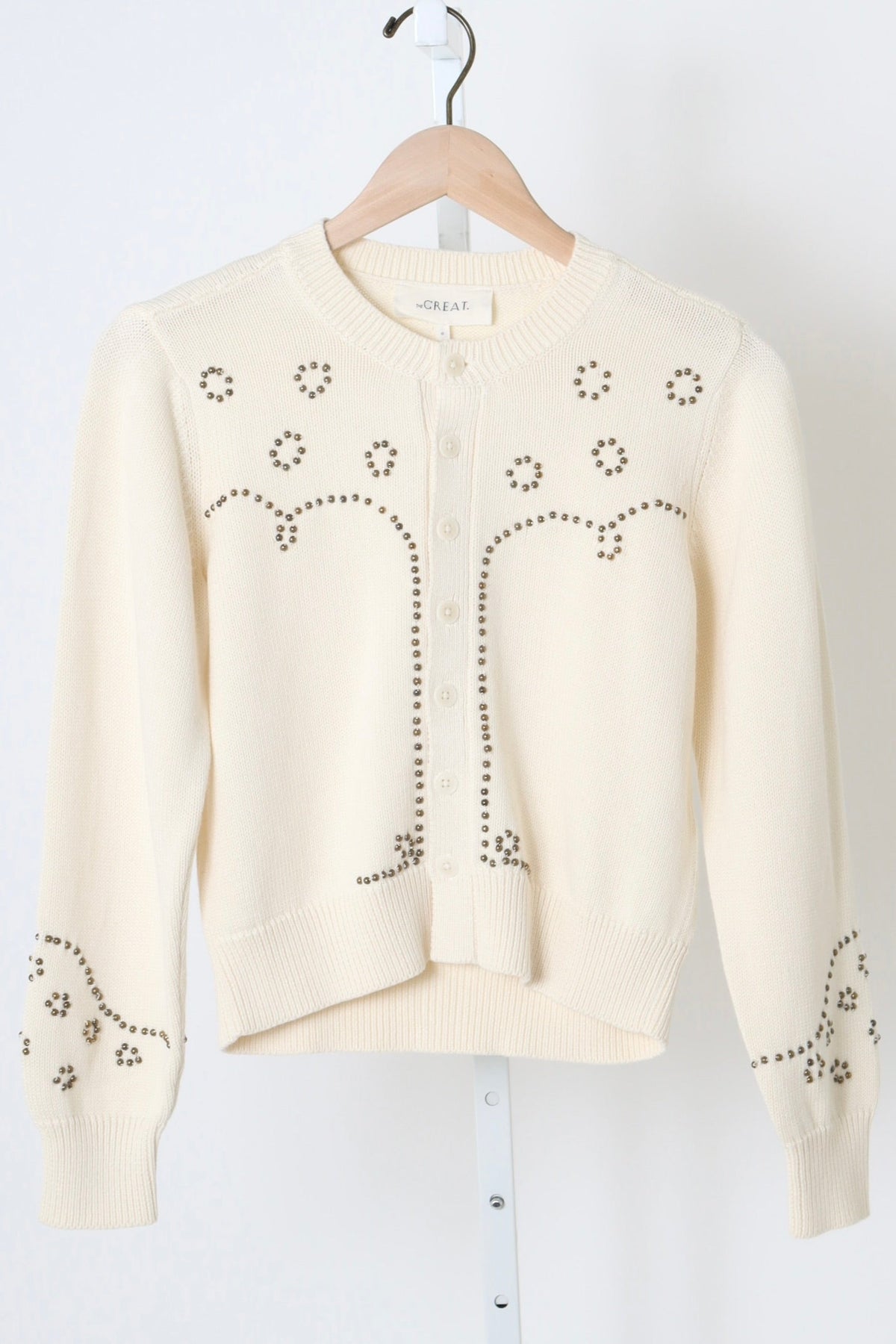 The Studded Cardigan - Natural
